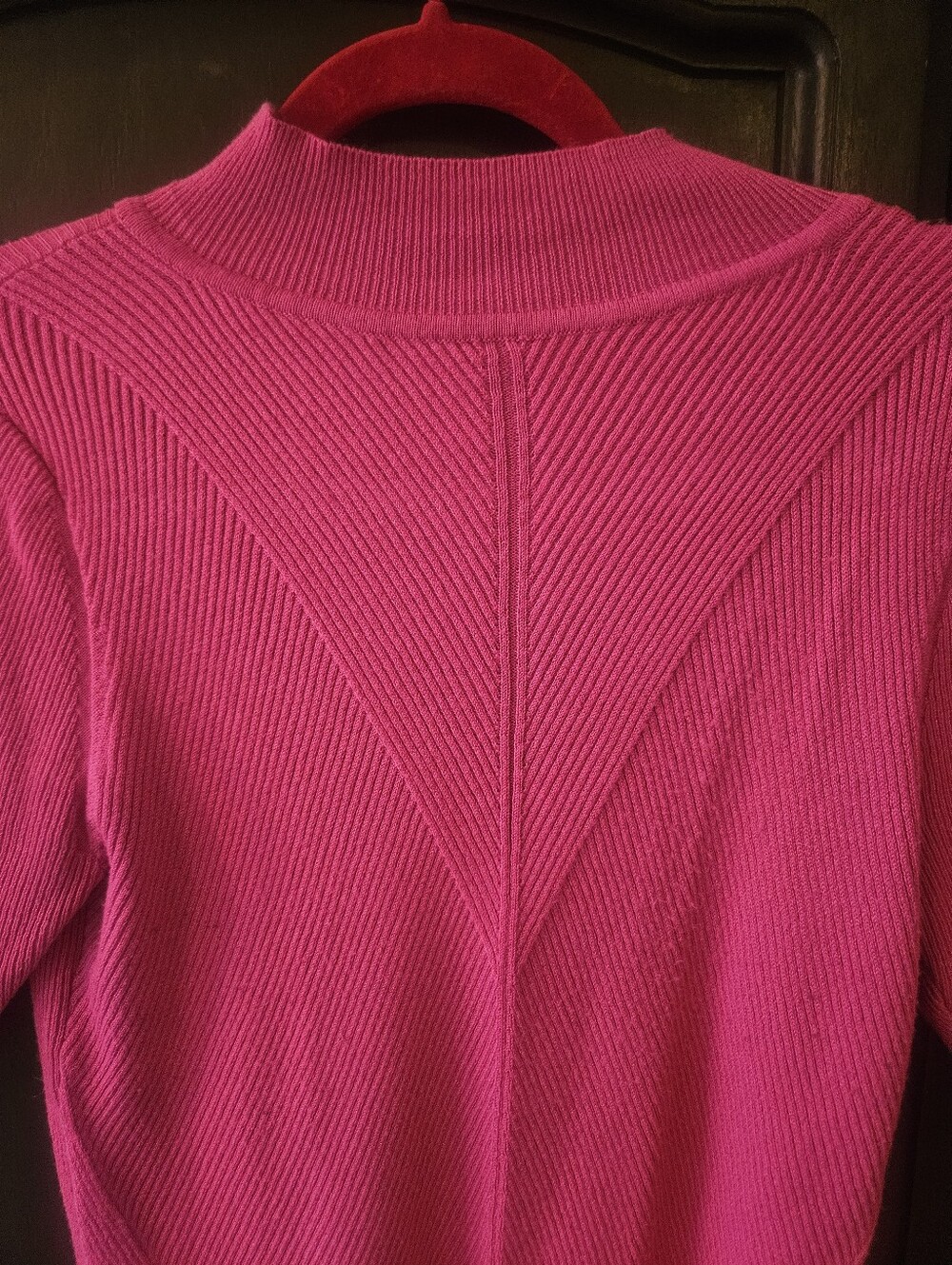 Evolution By Cyrus Pink Ribbed Short-Sleeve Sweater Top - Picture 3 of 6